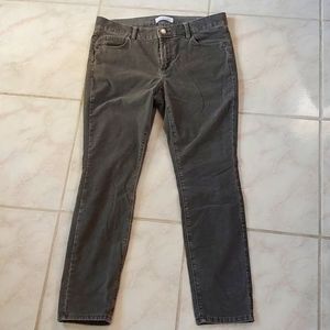 ann taylor LOFT Modern SKINNY Velvet Grey Pants SUPER SOFT! SZ 9 New NO TAGS!